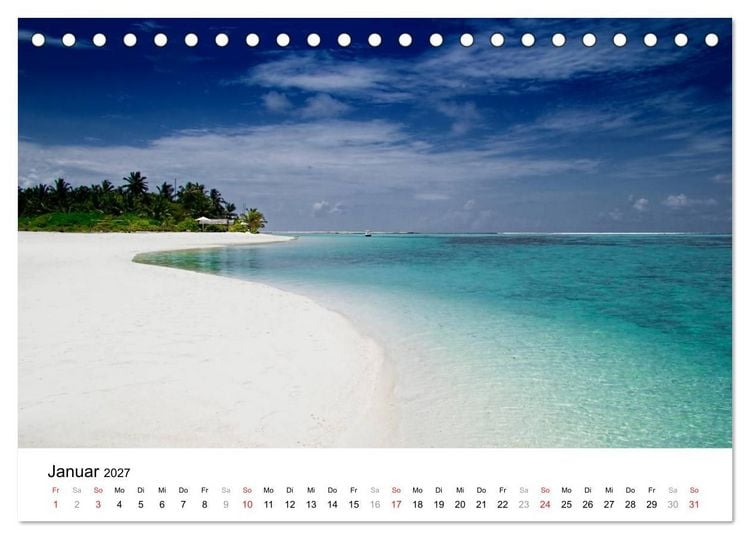 Produktbild: Malediven &ndash; Das Paradies im Indischen Ozean III (Tischkalender 2027 DIN A5 quer), CALVENDO Monatskalender