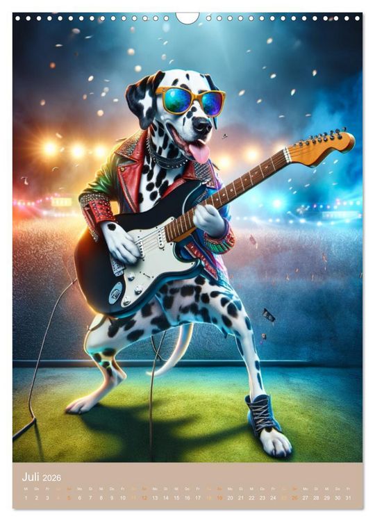 Produktbild: Rockstar Dalmatiner (Wandkalender 2026 DIN A3 hoch), CALVENDO Monatskalender
