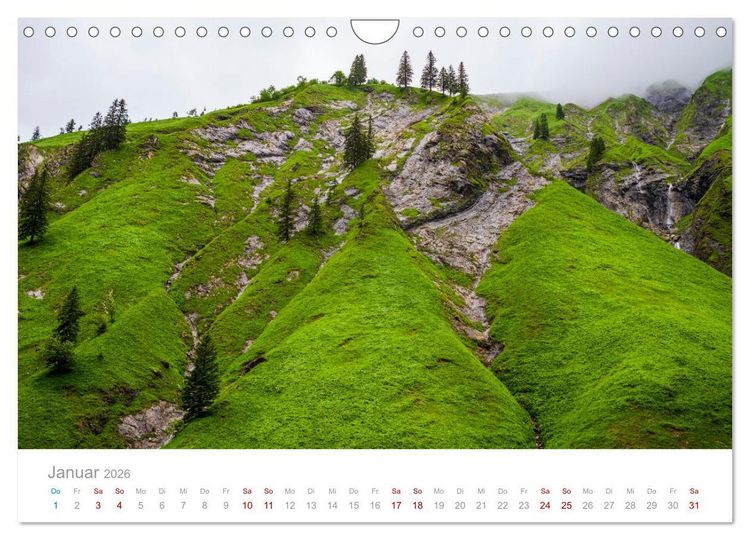 Produktbild: Die Alpen - Wandern durch die sch&ouml;nste Bergregion Europas. (Wandkalender 2026 DIN A4 quer), CALVENDO Monatskalender