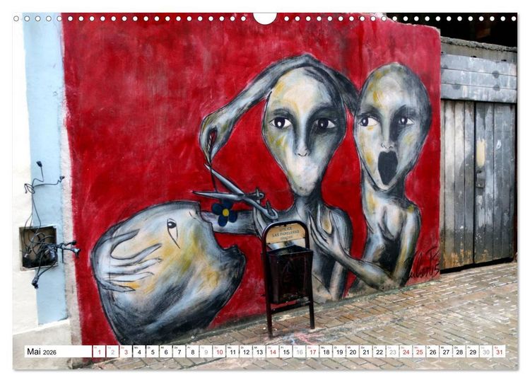 Produktbild: Gesichter Kubas - Havanna Graffiti (Wandkalender 2026 DIN A3 quer), CALVENDO Monatskalender