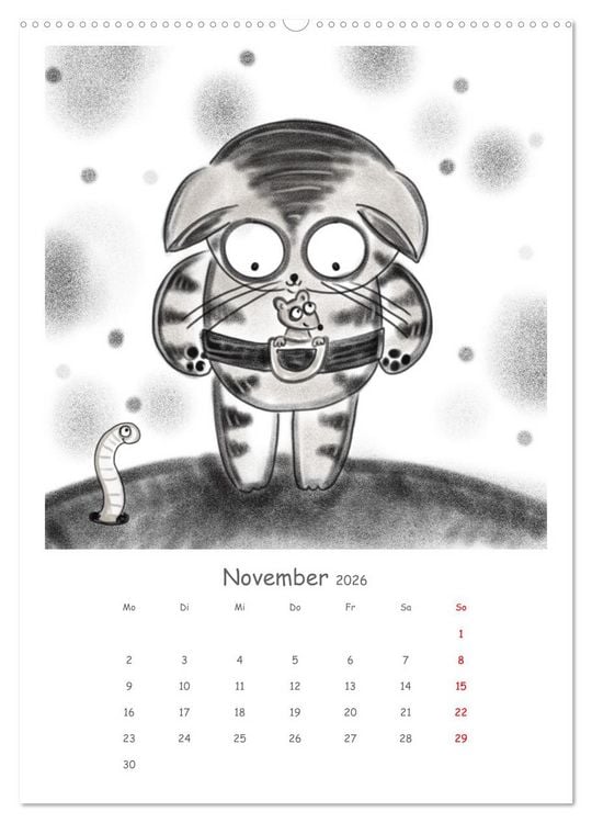 Produktbild: LEOPOLD DER DRITTE - Ein unglaublich liebenswerter Kater (hochwertiger Premium Wandkalender 2026 DIN A2 hoch), Kunstdruck in Hochglanz