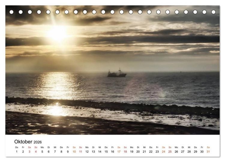 Produktbild: Wieder an der Nordsee (Tischkalender 2026 DIN A5 quer), CALVENDO Monatskalender