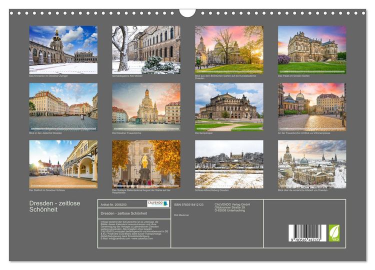 Produktbild: Dresden - zeitlose Sch&ouml;nheit (Wandkalender 2026 DIN A3 quer), CALVENDO Monatskalender