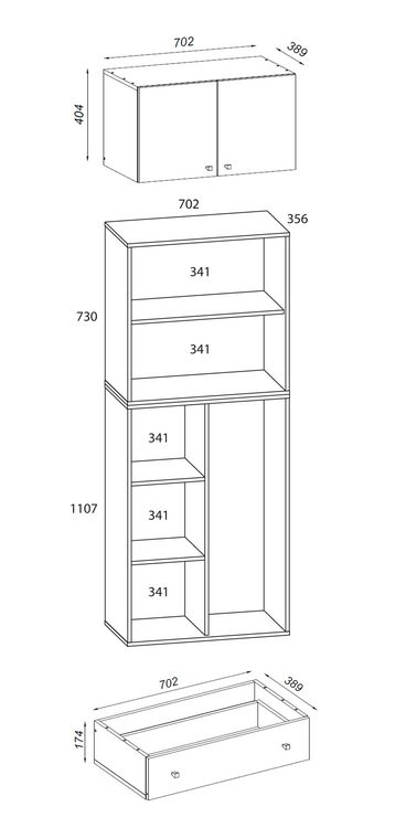 Produktbild: Holz Besenschrank Staubsauger Putzschrank Lona SA