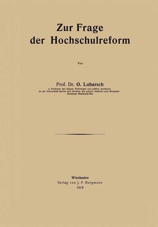 Produktbild: Zur Frage der Hochschulreform