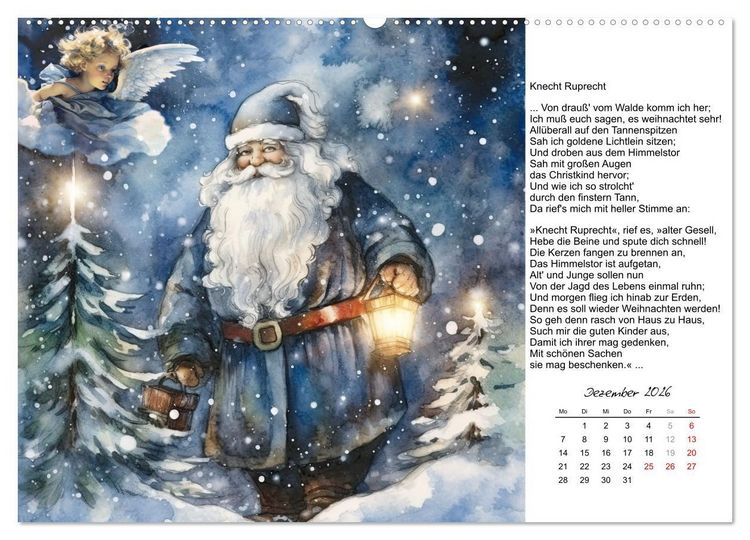 Produktbild: Gedichte von Theodor Storm (hochwertiger Premium Wandkalender 2026 DIN A2 quer), Kunstdruck in Hochglanz