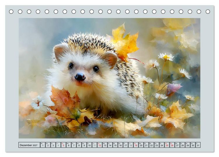 Produktbild: Igel. Kleine Gl&uuml;cksbringer im Garten (Tischkalender 2027 DIN A5 quer), CALVENDO Monatskalender