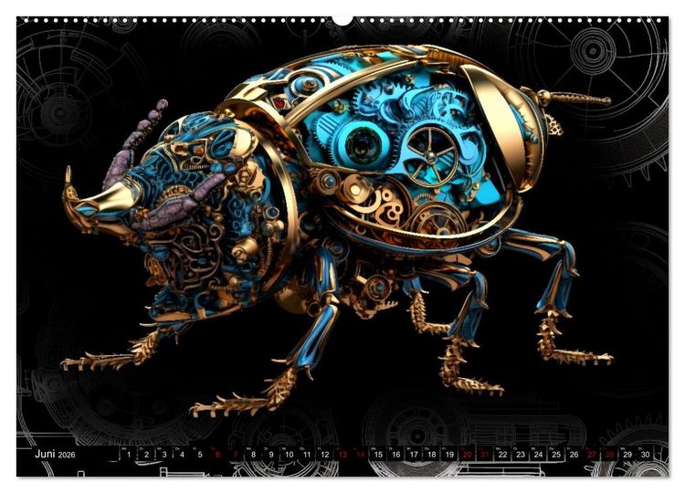 Produktbild: Mechanische Steampunk Tierwelt (hochwertiger Premium Wandkalender 2026 DIN A2 quer), Kunstdruck in Hochglanz