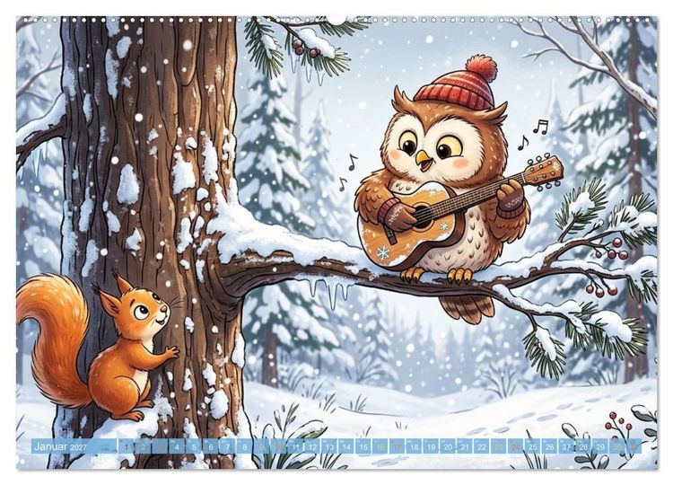 Produktbild: Tierisch musikalisch - Taktgef&uuml;hl mit Humor (Wandkalender 2027 DIN A2 quer), CALVENDO Monatskalender