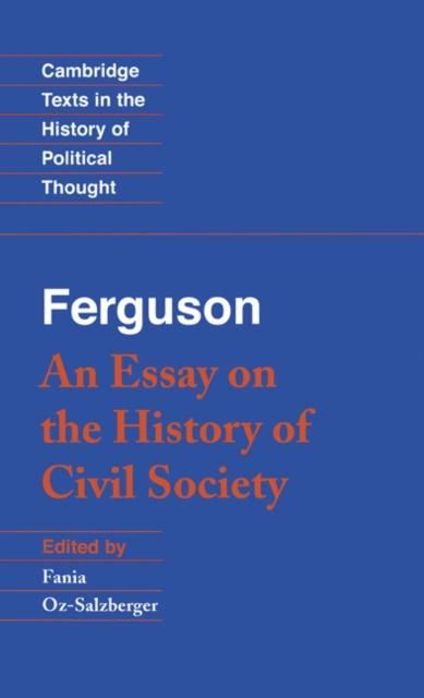 Produktbild: Ferguson: An Essay on the History of Civil Society