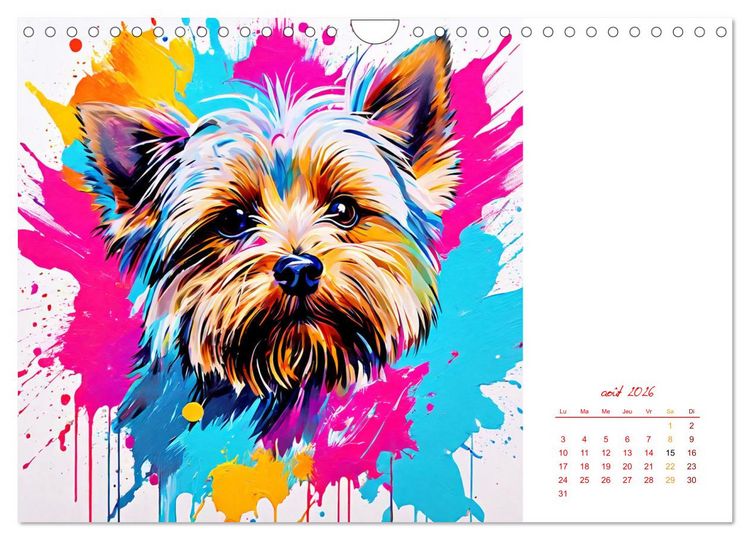 Produktbild: Show canin (Calendrier mural 2026 DIN A4 vertical), CALVENDO calendrier mensuel