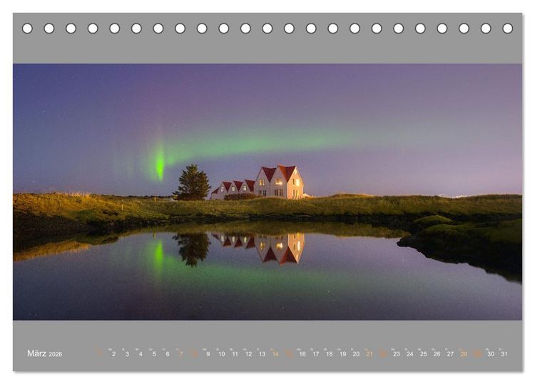 Produktbild: Island - Traumland am Rande der Arktis (Tischkalender 2026 DIN A5 quer), CALVENDO Monatskalender