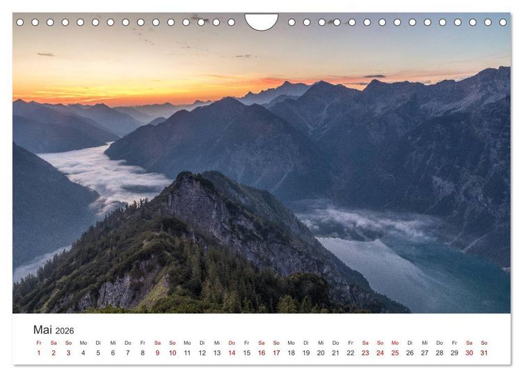 Produktbild: Berge und Seen - Die Perlen der Natur (Wandkalender 2026 DIN A4 quer), CALVENDO Monatskalender