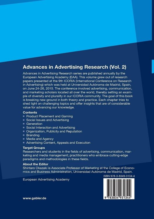 Produktbild: Advances in Advertising Research (Vol. 2)
