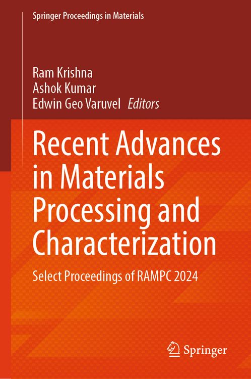 Produktbild: Recent Advances in Materials Processing and Characterization
