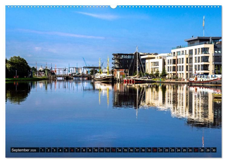 Produktbild: EMDEN Seehafenstadt mit Flair (Wandkalender 2026 DIN A2 quer), CALVENDO Monatskalender