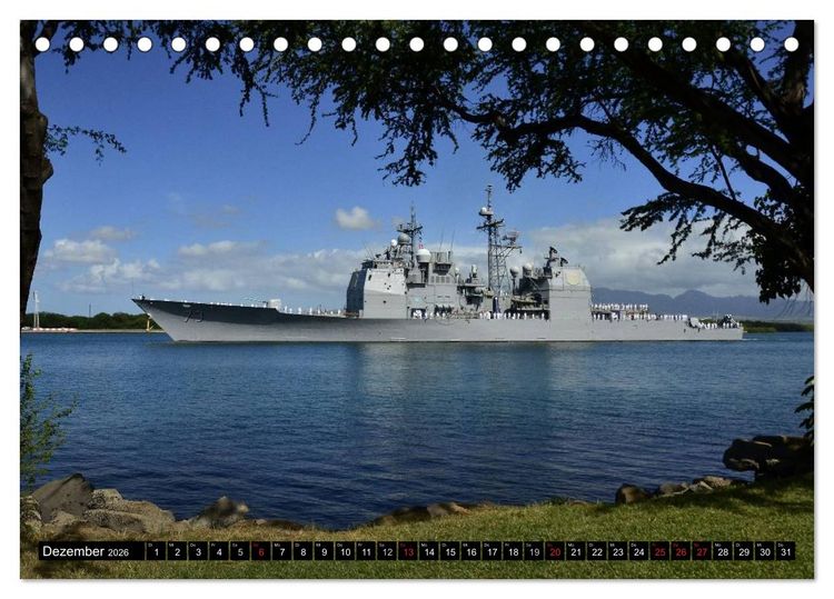 Produktbild: Kriegsschiffe der USA (Tischkalender 2026 DIN A5 quer), CALVENDO Monatskalender