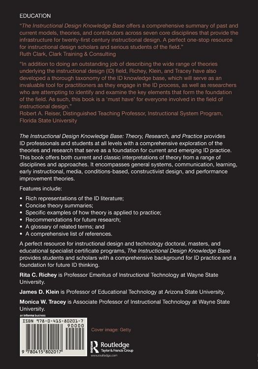 Produktbild: The Instructional Design Knowledge Base