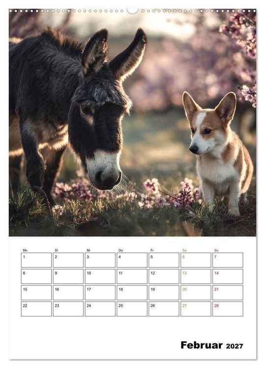 Produktbild: Ein Herz und eine Schnauze - Ein tierisch buntes Miteinander (Wandkalender 2027 DIN A2 hoch), CALVENDO Monatskalender