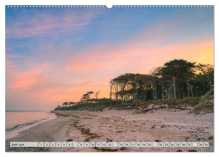 Produktbild: Wundersch&ouml;ne Ostsee - Traumhafte Stimmungen entlang der K&uuml;ste (hochwertiger Premium Wandkalender 2026 DIN A2 quer), Kunstdruck in Hochglanz