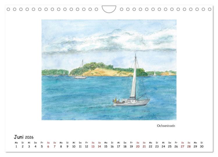 Produktbild: Die Flensburger F&ouml;rde (Wandkalender 2026 DIN A4 quer), CALVENDO Monatskalender