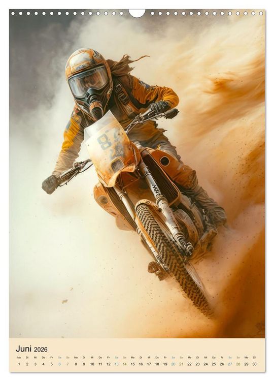 Produktbild: Motorrad W&uuml;stenrennen (Wandkalender 2026 DIN A3 hoch), CALVENDO Monatskalender