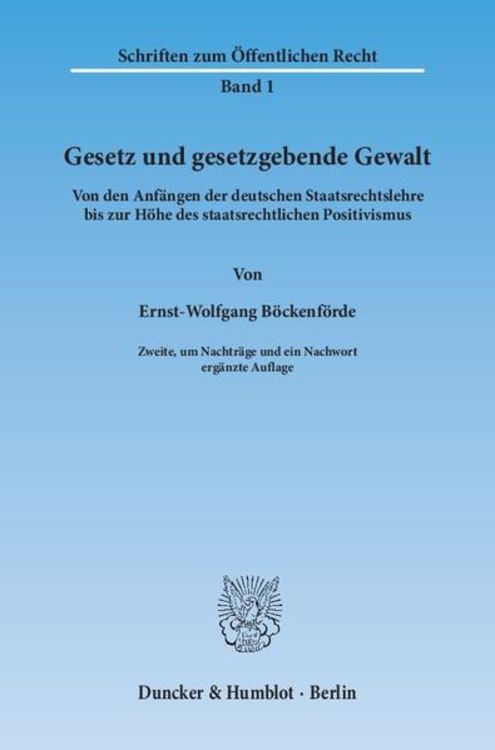 Produktbild: Gesetz und gesetzgebende Gewalt.