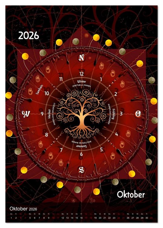 Produktbild: Jahreskreise (Tischkalender 2026 DIN A5 hoch), CALVENDO Monatskalender