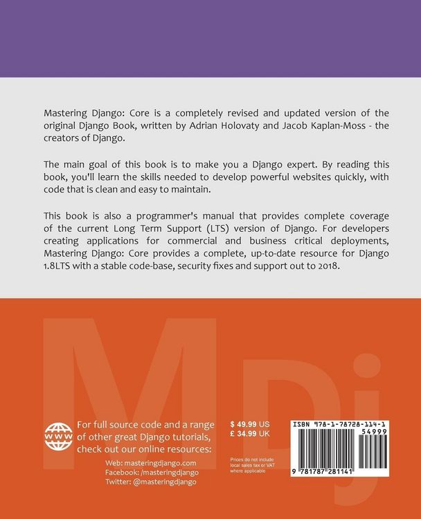 Produktbild: Mastering Django Core