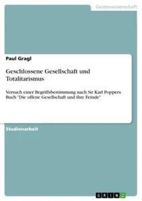 Produktbild: Geschlossene Gesellschaft und Totalitarismus