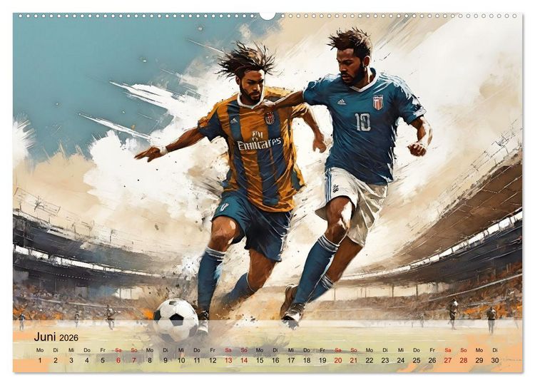 Produktbild: Fu&szlig;ball - Finale (hochwertiger Premium Wandkalender 2026 DIN A2 quer), Kunstdruck in Hochglanz