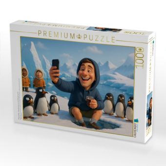Produktbild: CALVENDO Puzzle Pinguinselfie - Manchen kann es nicht kalt genug sein | 1000 Teile Lege-Gr&ouml;&szlig;e 64x48cm Foto-Puzzle f&uuml;r gl&uuml;ckliche Stunden