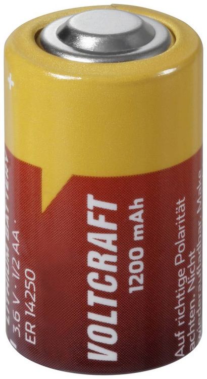 Produktbild: VOLTCRAFT ER14250 Spezial-Batterie 1/2AA Button-top Li-SoCl2 3.6V 1200 mAh 1St.