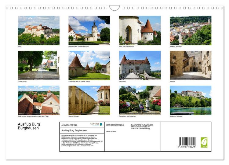 Produktbild: Ausflug Burg Burghausen (Wandkalender 2026 DIN A3 quer), CALVENDO Monatskalender