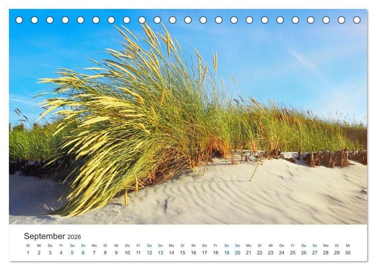 Produktbild: Deutsche K&uuml;ste - Nordsee und Ostsee (Tischkalender 2026 DIN A5 quer), CALVENDO Monatskalender