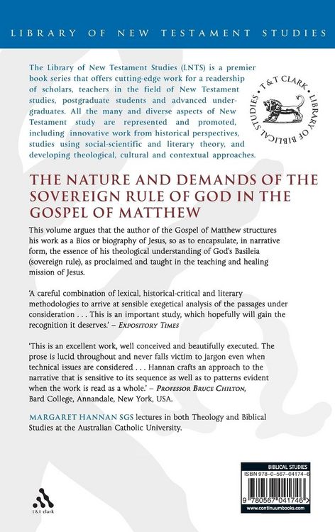 Produktbild: The Nature and Demands of the Sovereign Rule of God in the Gospel of Matthew