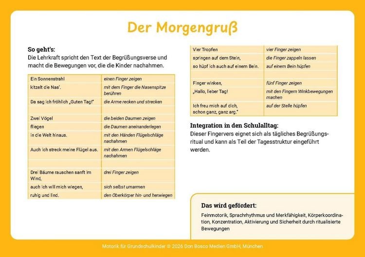 Produktbild: Motorik f&uuml;r Grundschulkinder