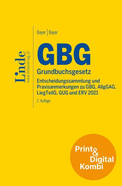Produktbild: GBG | Grundbuchsgesetz (Kombi Print&digital)