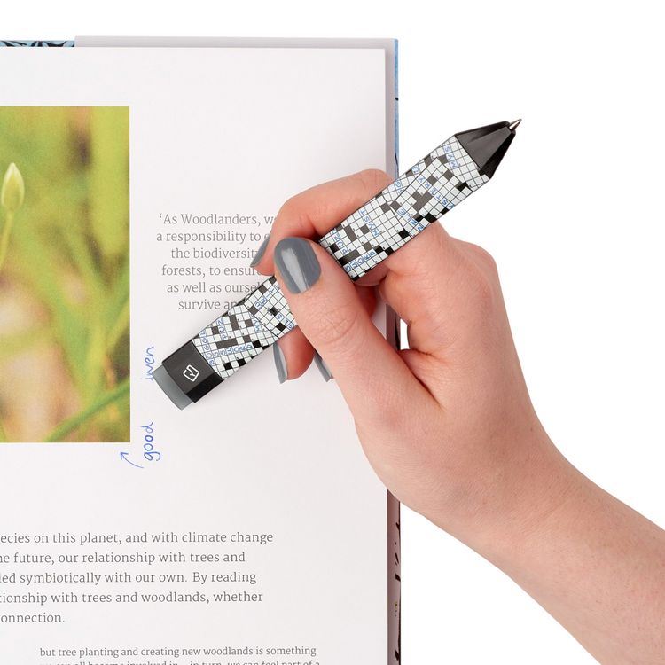 Produktbild: Pen Bookmark Set Crosswords &ndash; Stift & Lesezeichen in einem