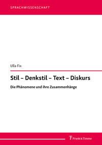Produktbild: Stil &ndash; Denkstil &ndash; Text &ndash; Diskurs