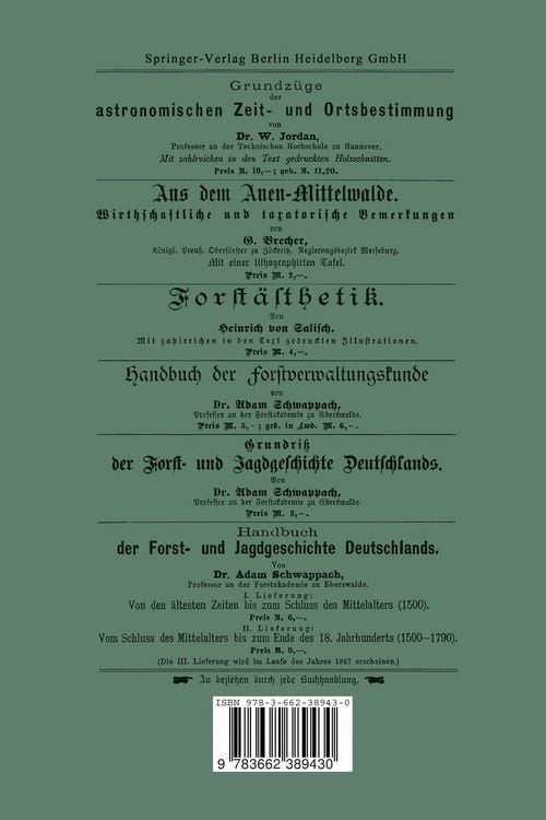 Produktbild: Chronik des Deutschen Forstwesens im Jahre 1886