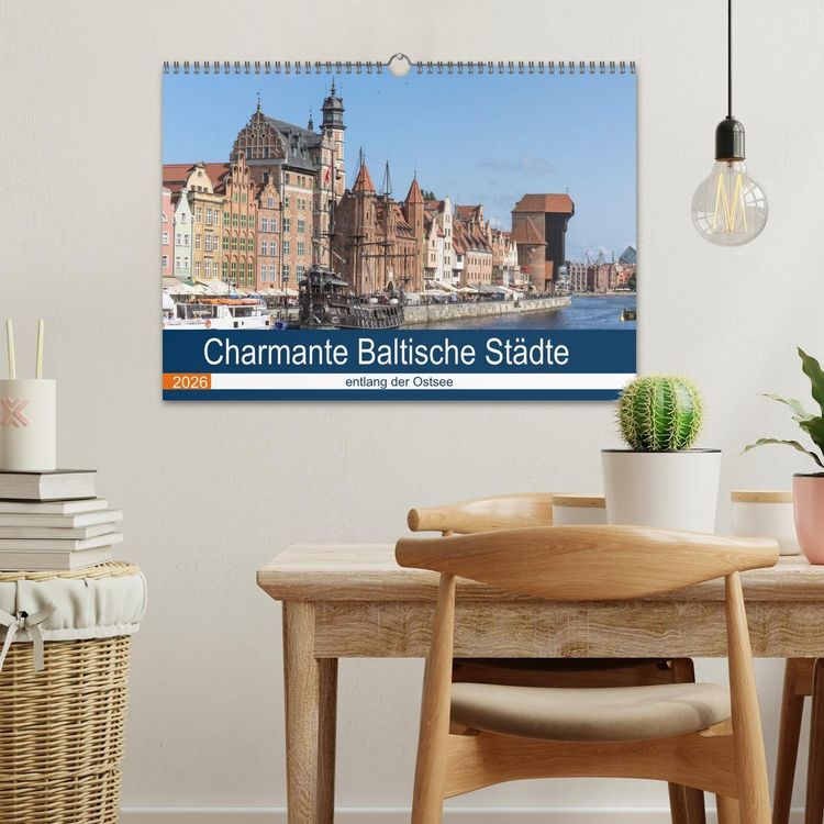 Produktbild: Charmante Baltische St&auml;dte entlang der Ostsee (Wandkalender 2026 DIN A3 quer), CALVENDO Monatskalender