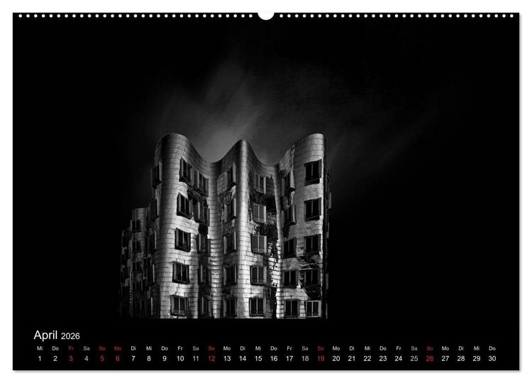 Produktbild: Black-Schwarz-Noir 2026 (Wandkalender 2026 DIN A2 quer), CALVENDO Monatskalender