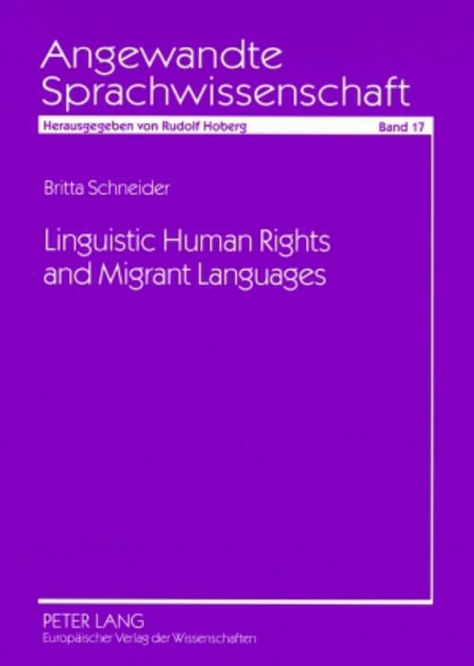 Produktbild: Linguistic Human Rights and Migrant Languages