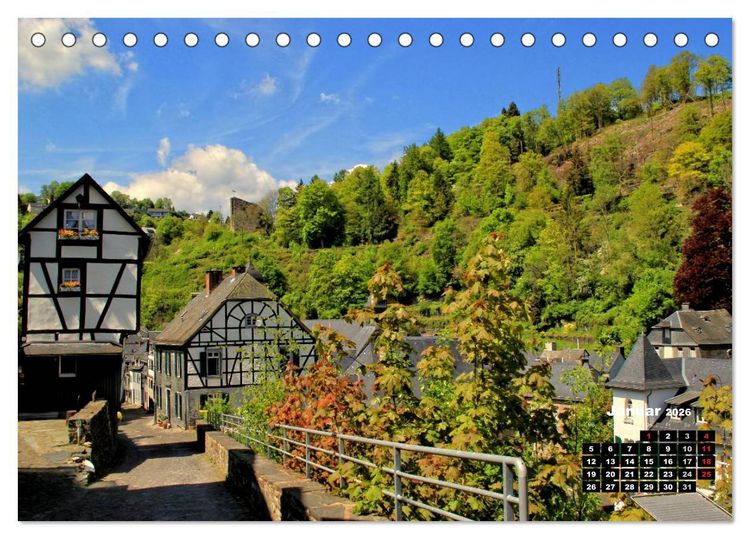Produktbild: Eine Perle in der Eifel - Monschau (Tischkalender 2026 DIN A5 quer), CALVENDO Monatskalender