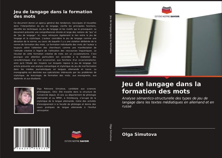 Produktbild: Jeu de langage dans la formation des mots
