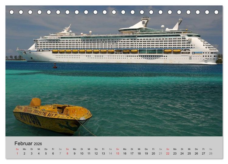 Produktbild: Kreuzfahrt Impressionen (Tischkalender 2026 DIN A5 quer), CALVENDO Monatskalender