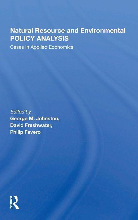 Produktbild: Natural Resource And Environmental Policy Analysis