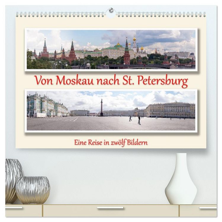 Produktbild: Von Moskau nach St. Petersburg (hochwertiger Premium Wandkalender 2026 DIN A2 quer), Kunstdruck in Hochglanz