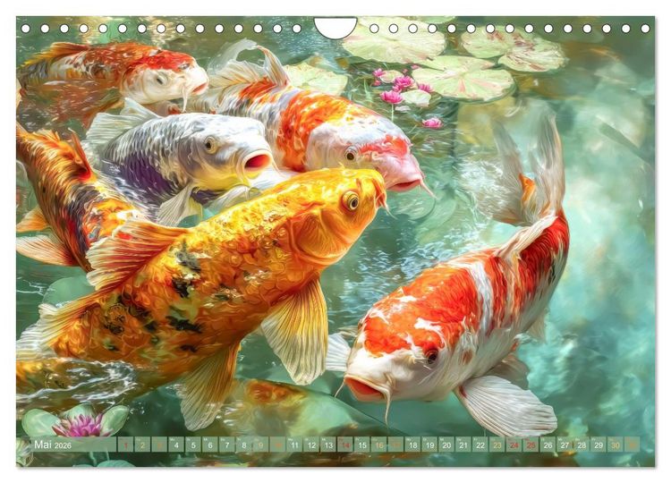 Produktbild: Kois - Ein Juwel unter Fischen (Wandkalender 2026 DIN A4 quer), CALVENDO Monatskalender